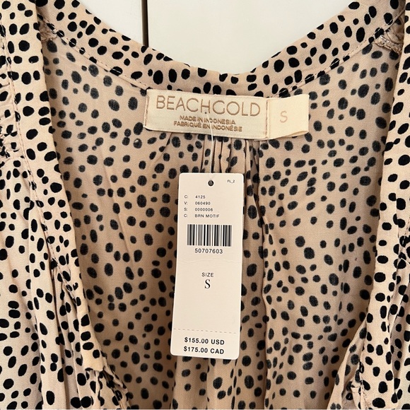 ANTHROPOLOGIE Black Tan Romper by Beachgold Size Small NWT - Picture 9 of 13